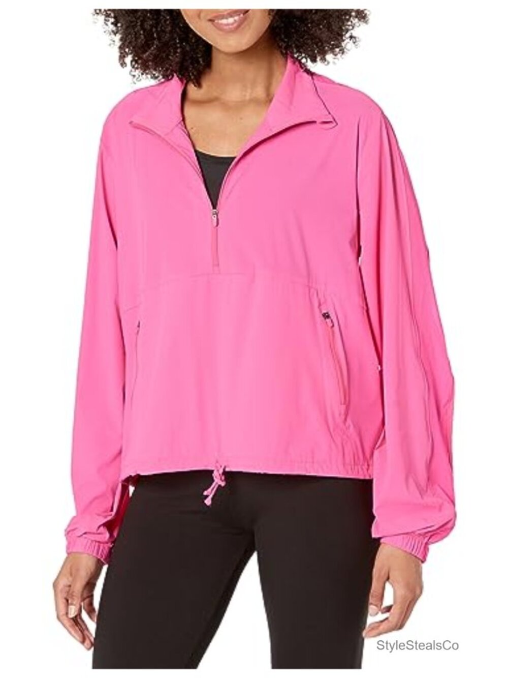 Loose Fit Half Zip Funnel Neck Workout Sweatshirt
